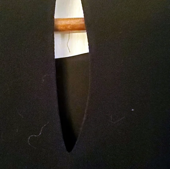 Sugar Lips Black lined long sleeve Tunic Dress with ties on sleeves S - Picture 8 of 8